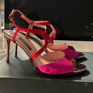 Zac Posen Fuchsia and Violet Strappy Heels